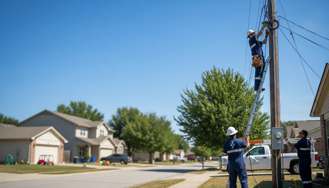 Residential electrician providing installation services in Biggers, AR
